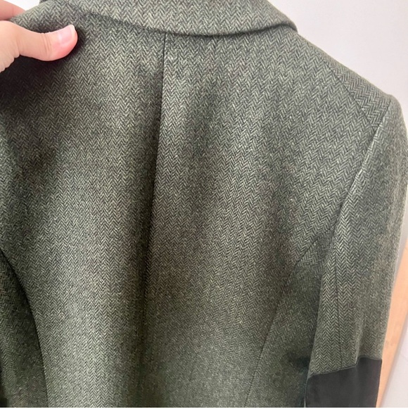 VERONICA BEARD | Somner Green Gray Herringbone Tweed Dickey Jacket Blazer 4 - Picture 9 of 10